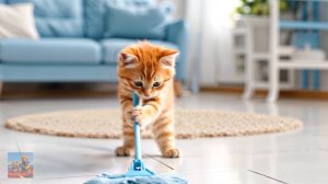 Мама-кошка подстригает шерсть на ферме и делает тигровую шапку для котят дома🐾🎩🐯