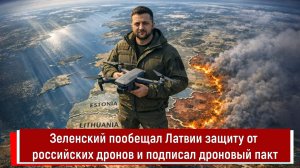 Зеленский пообещал Латвии защиту от российских дронов и подписал дроновый пакт