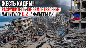 ЖЕСТЬ КАДРЫ! Разрушительное землетрясение магнитудой 8,2 на Филиппинах! Города в руинах! Сегодня ЧП
