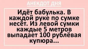 Идёт бабулька. В каждой руке по сумке с деньгами несёт... | Анекдоты смешные | Юмор