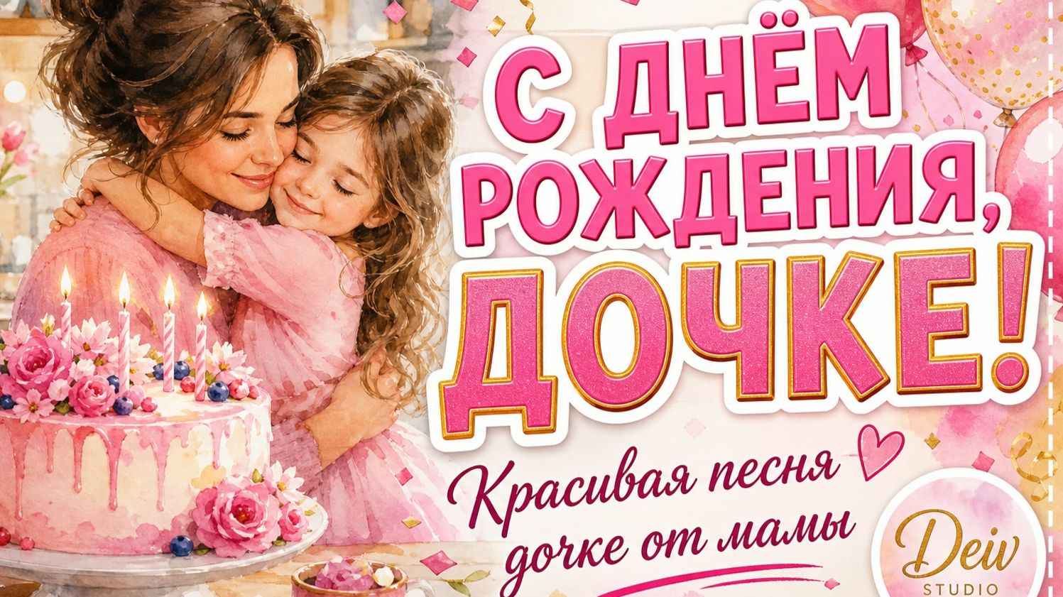 Дочке! Красивая песня поздравление дочке с днем рождения — рецепт счастья от мамы