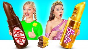 Челлендж. Шоколадная Еда vs Настоящая еда # Смешные Кулинарные Войны от Multi DO Challenge