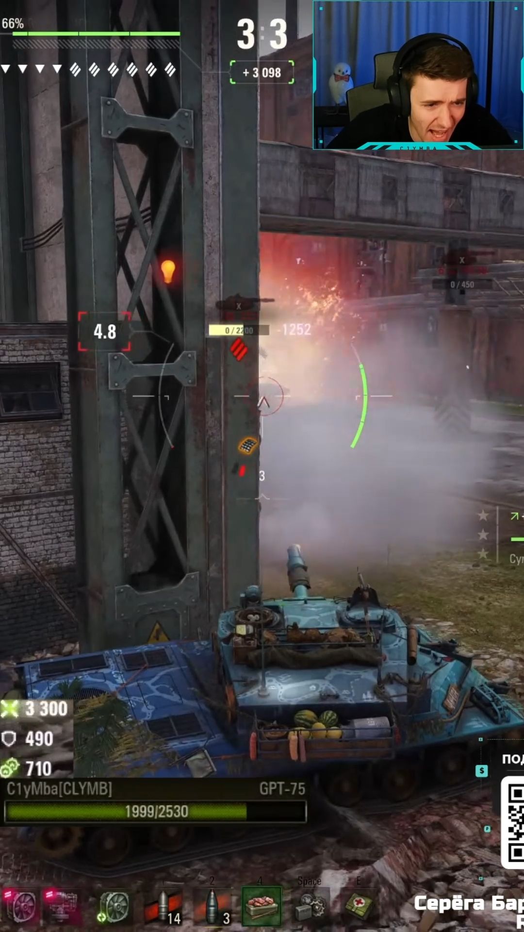 8.100 УРОНА НА GPT-75 СО СТИЛЕМ #c1ymba #клумба #wot #миртанков