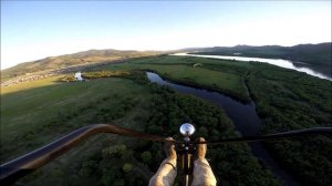 Полет на парамоторе в Улан-Удэ.