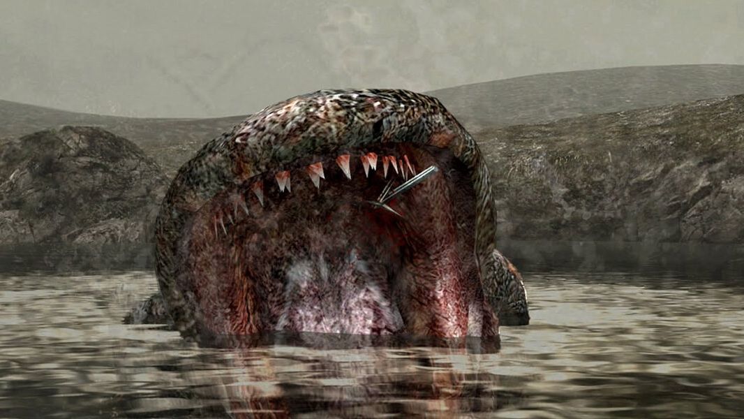 Бой с Морским Чудовищем в Resident Evil 4 (2005)