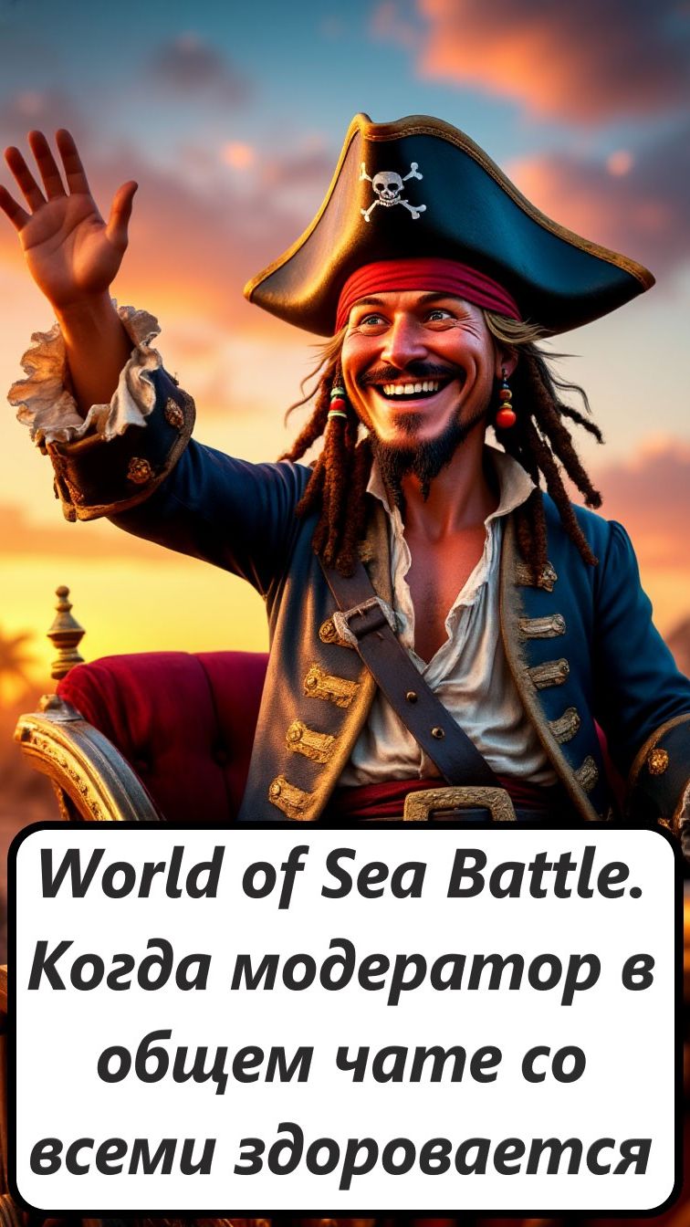 World of Sea Battle. Когда модератор в общем чате со всеми здоровается