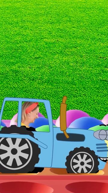 Синий Трактор катается по полям с Поп Ит