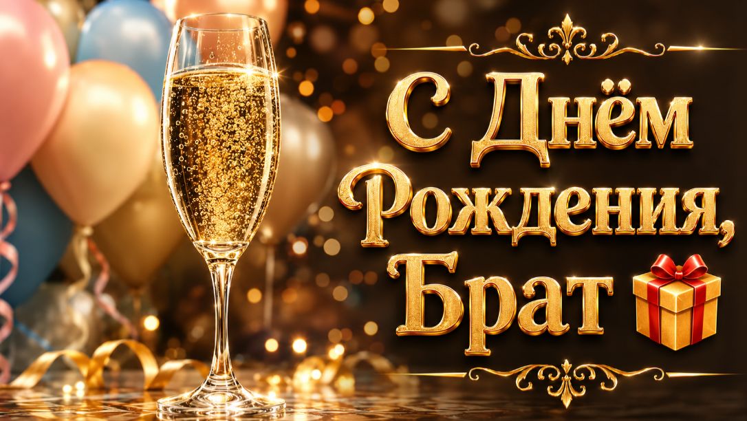 С Днём Рождения, Брат 💙 Красивое Поздравление  Описание
