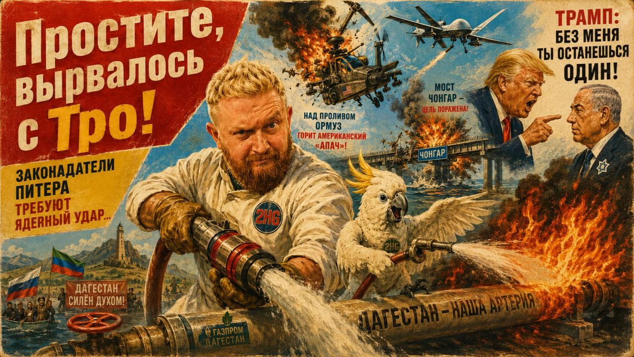 "Простите, вырвалось!" №435 | Про сбитый вертолёт США, взорванный Русский мост, обплёванного еврея смотреть онлайн