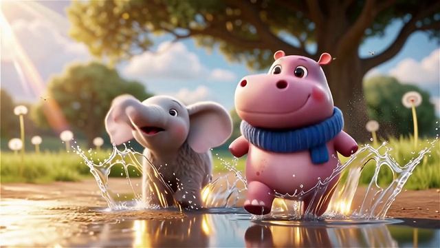 🦛🐘 РОЗОВЫЙ БЕГЕМОТИК И СЛОНЕНОК: Самая трогательная дружба на свете!