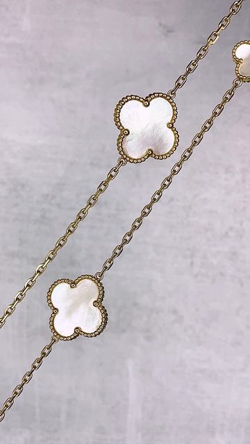Колье с перламутром в стиле Van Cleef & Arpels арт: Н2754/1