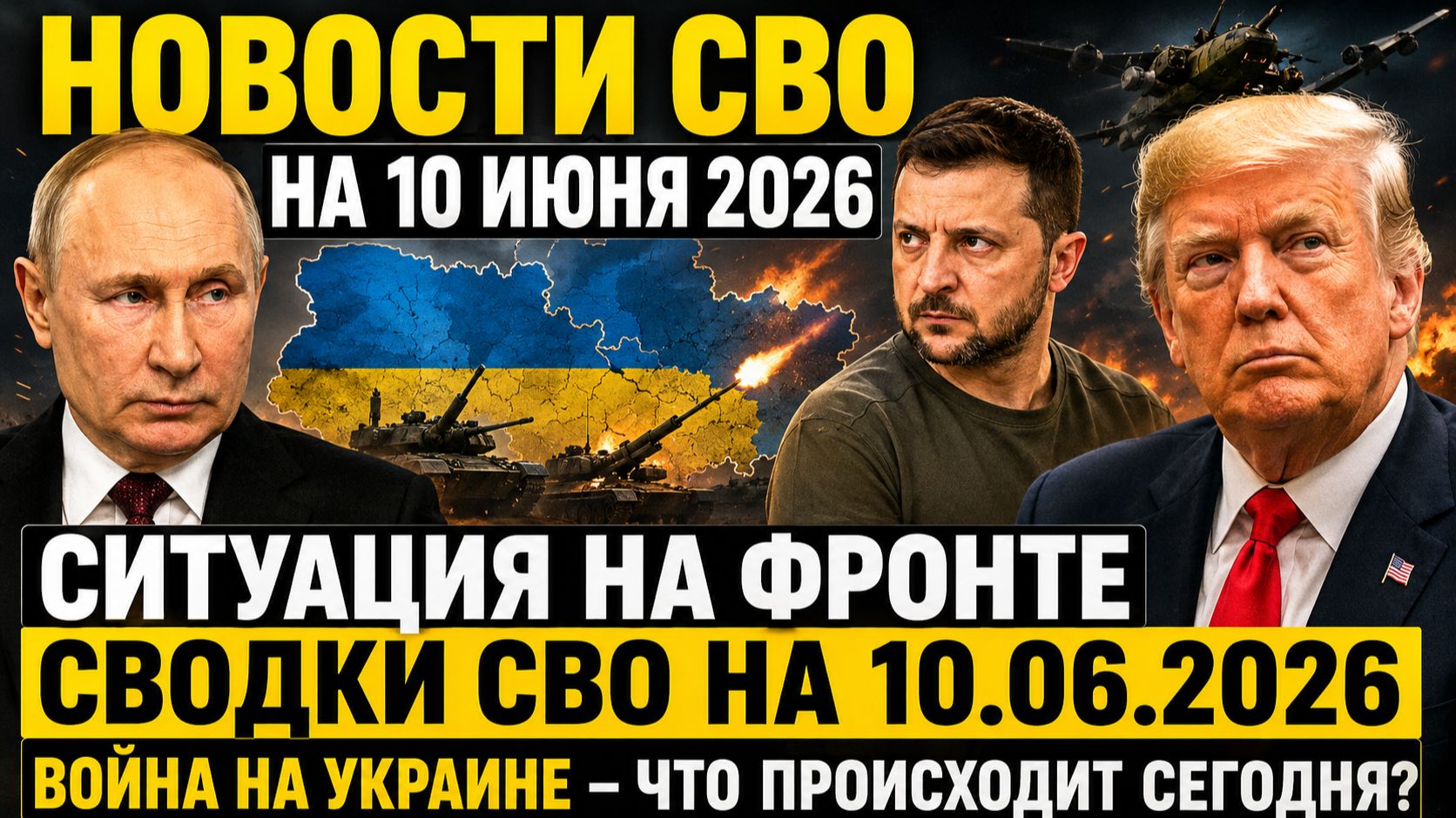 Новости СВО на 10 июня. Ситуация на фронте на 10.06.2026. Война на Украине. Сводки СВО смотреть онлайн