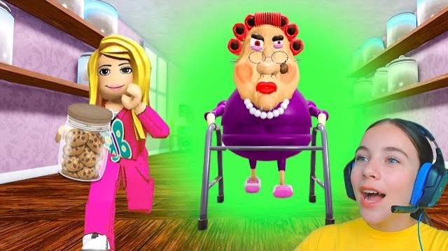 ПОБЕГ ОТ ЗЛОЙ БАБУШКИ в ROBLOX! смотреть онлайн