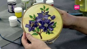 Вышиваем лентами клематисы. Часть II