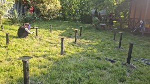 Отчет по работе Село Пляхо.
Установка свай для строительства двух домов А-Фреймов.