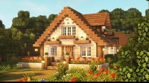 [Minecraft] 🌼🍃 Урок по созданию эстетичного уютного дома / Cottagecore