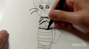 🐱🐝РИСУЕМ КОТА В КОСТЮМЕ ПЧЕЛЫ С ПОМОЩЬЮ КАРАНДАШЕЙ И ФЛОМАСТЕРОВ🖌️