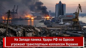 На Западе паника. Удары РФ по Одессе угрожают транспортным коллапсом Украине