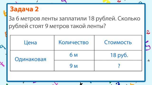 Задачи на нахождение четвёртого пропорционального