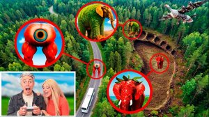 МОЙ ДРОН СНЯЛ TOK TOK MATAH, STRAWBERRY ELEPHANT И LARILI LARILA В РЕАЛЬНОЙ ЖИЗНИ!!!