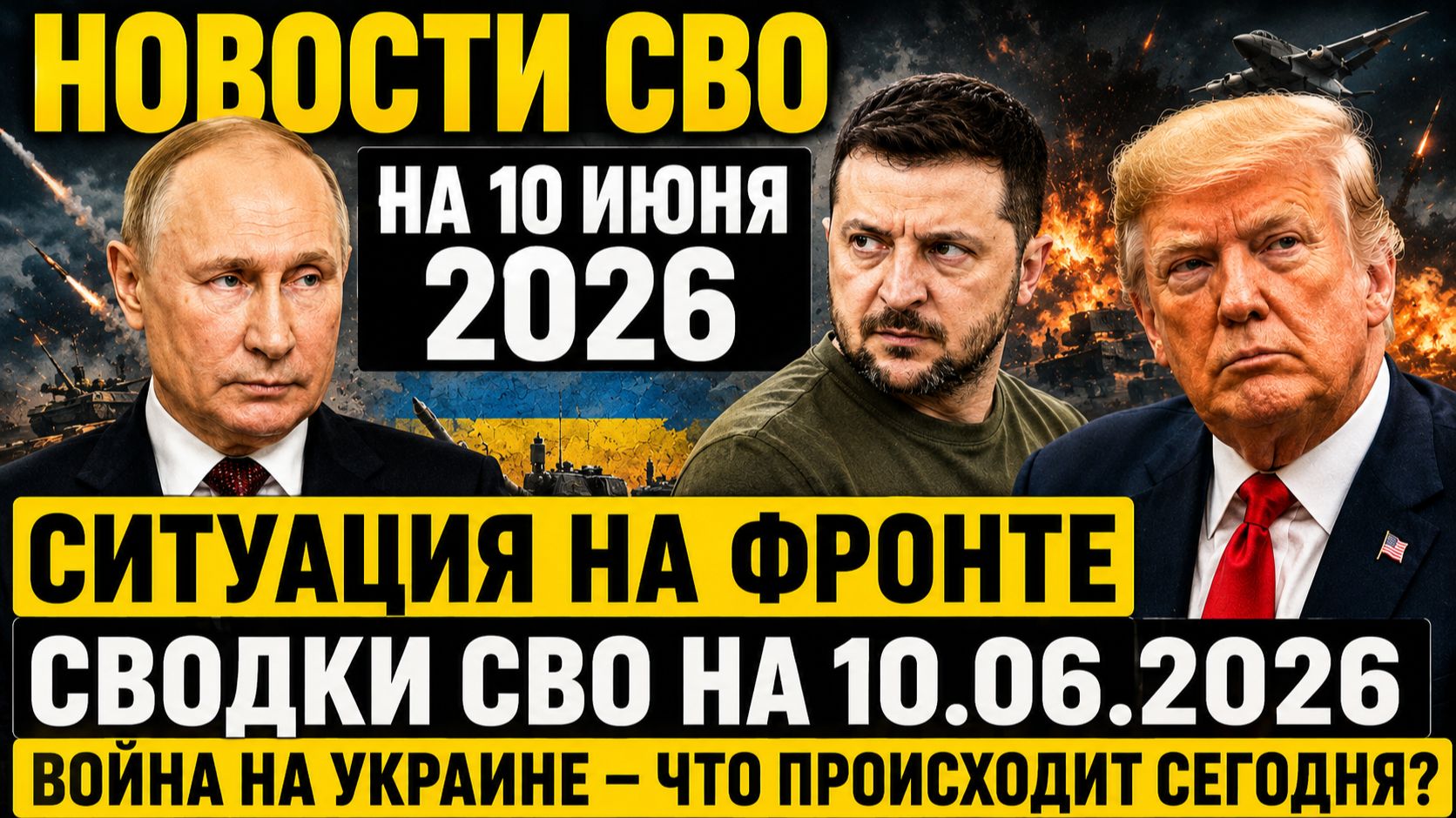 Новости СВО на 10 июня. Ситуация на фронте на 10.06.2026. Война на Украине. Сводки СВО смотреть онлайн