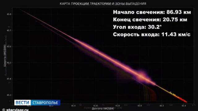 В Ставропольском крае мог упасть метеорит смотреть онлайн