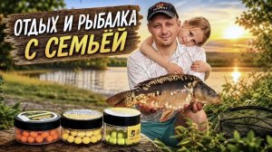 Летняя рыбалка на карпа с ночевкой и отдых с семьей на озере Рыбалка на флэт фидер #рыбалка #fishing