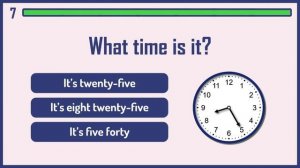 Telling the Time QUIZ - What time is it