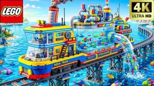 Как работает передвижной мост LEGO Technic для лодок! | Забавный эксперимент Lego