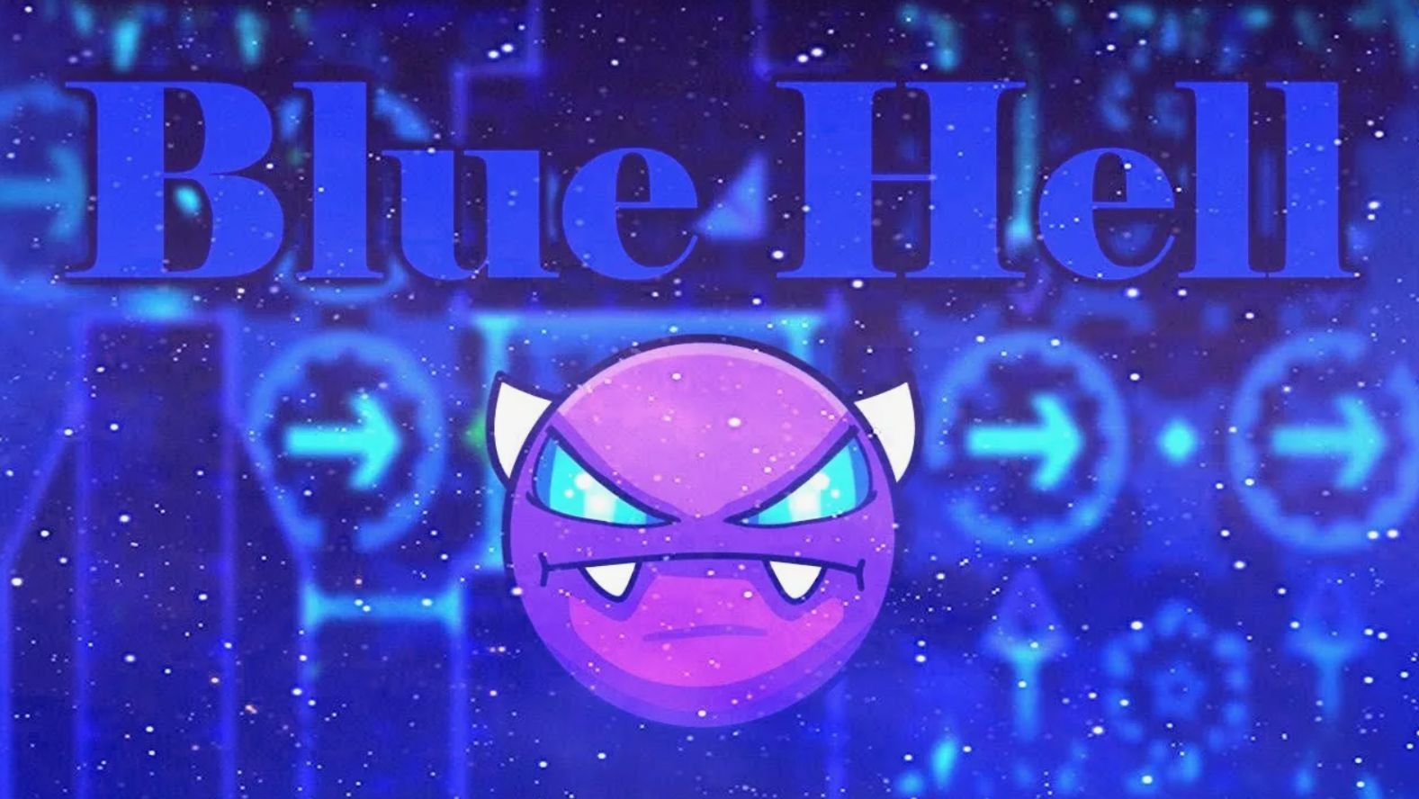 Blue Hell на 3 монеты by LaZye, Geometry Dash demon level смотреть онлайн