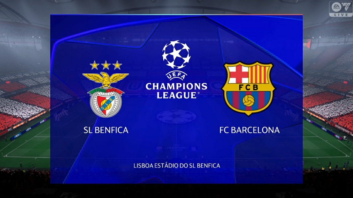 Лига Чемпионов УЕФА 2024-2025. "Бенфика"-"Барселона". EA SPORTS FC 25