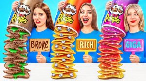 Бедная vs Богатая vs Ультра Богатая еда Челлендж # Потрясающие Кухонные Лайфхаки Multi DO Challenge