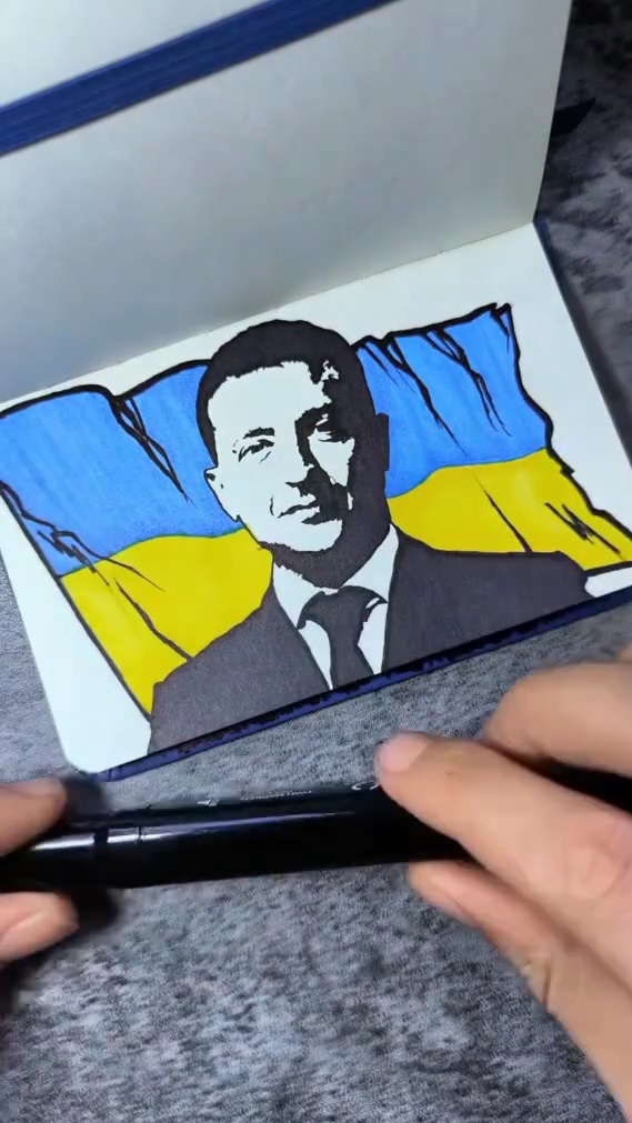 Как нарисовать Владимира Зеленского