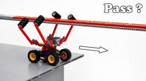 Тестирование автомобиля LEGO с длинной подвесной рейкой с перекрещенными рычагами #Умное Лего