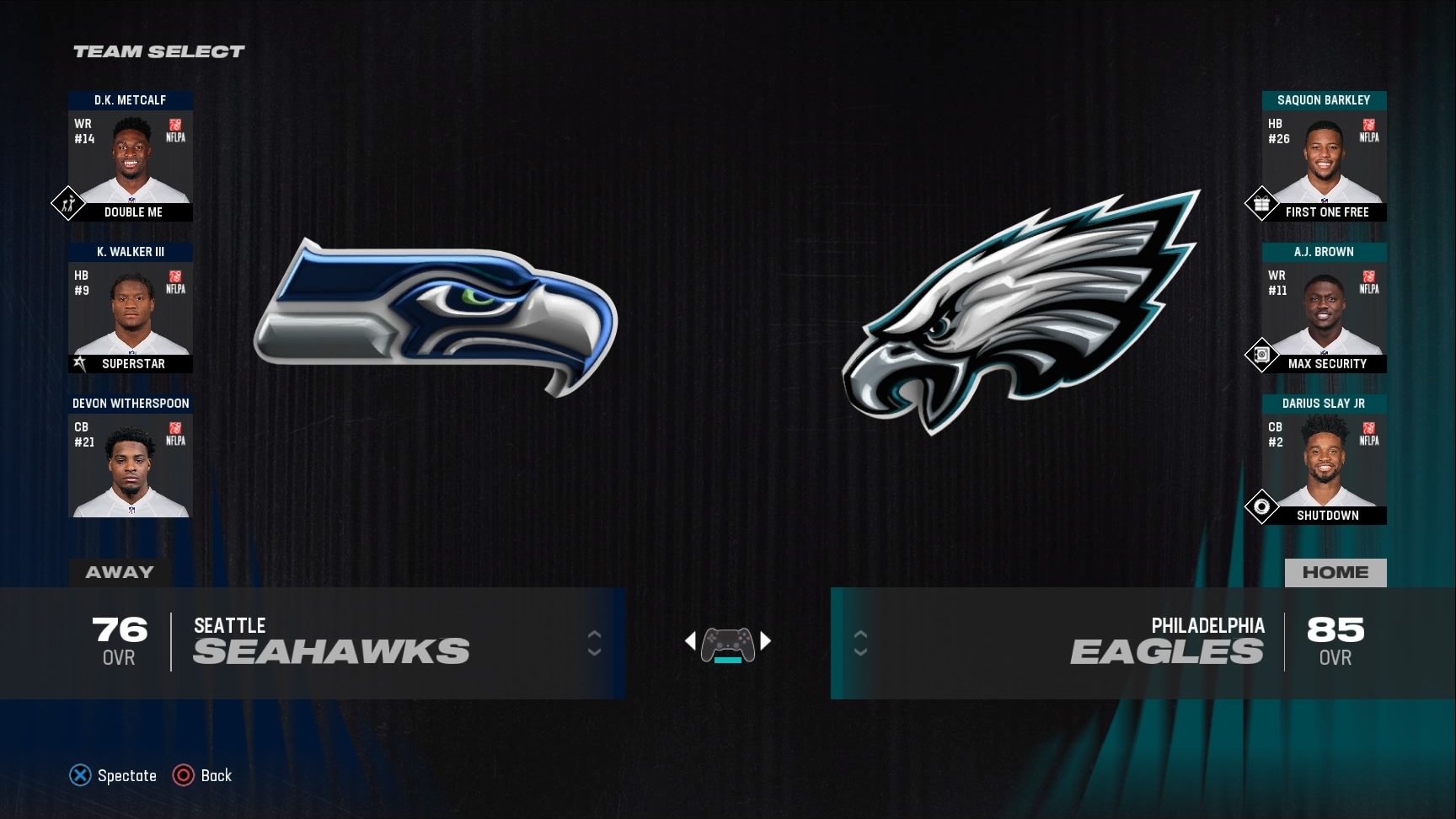 NFL. "Philadelphia Eagles"-"Seattle Seahawks"