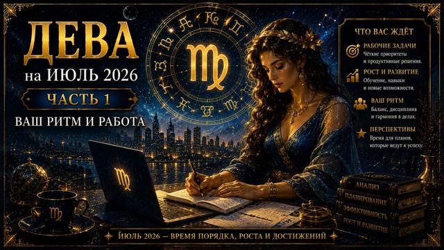 Дева на июль 2026. Часть 1 — Ваш ритм и работа смотреть онлайн