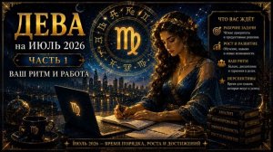Дева на июль 2026. Часть 1 — Ваш ритм и работа