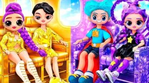 Лили Лавбрейдс и Руми в отпуске! Хантрикс в золотом и фиолетовом самолете!