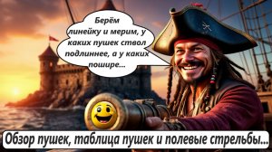 World of Sea Battle Обзор на все пушки, таблица пушек и полевые стрельбы...