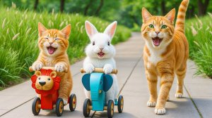 Мама-кошка подстригает шерсть на ферме и делает тигровую шапку для котят дома🐾🎩🐯