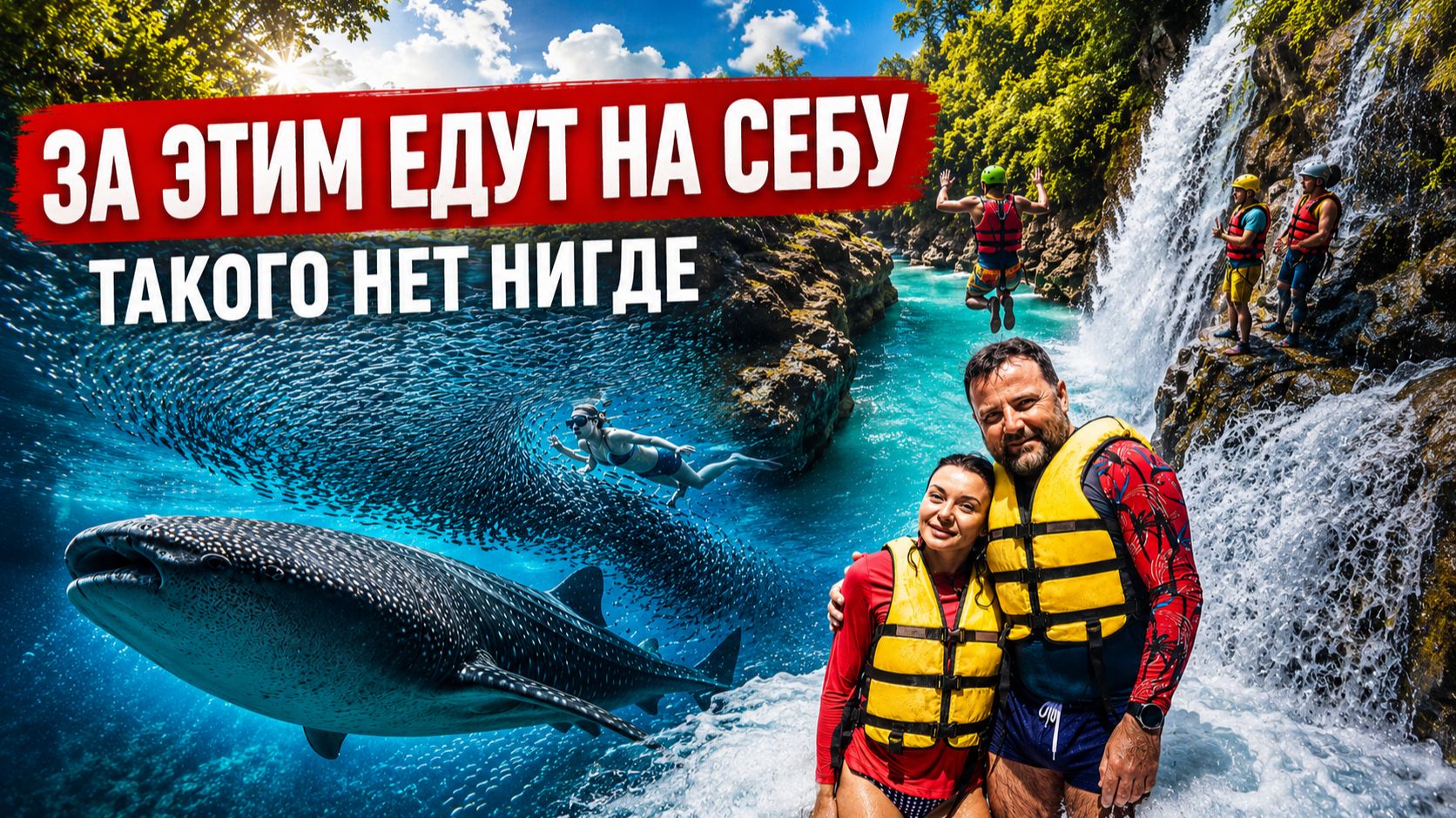 Почему все едут на Себу? Китовые акулы, миллион сардин и безумный каньонинг .