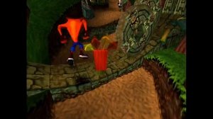 Crash bandicoot - Детская игра на пс1. Прохождение 2 уровень