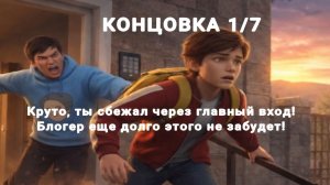 Побег пацана от блогера через главный вход 😱