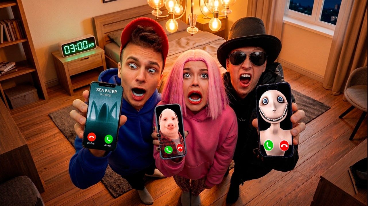 МЫ ПОЗВОНИЛИ HUNGRY WORM, THE MOON WAKES UP, BLUEY, BINGO, RONALDO И MESSI В 300 НОЧИ!!! смотреть онлайн