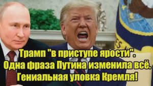 Трамп в ярости одна фраза Путина перевернула игру гениальный ход Кремля