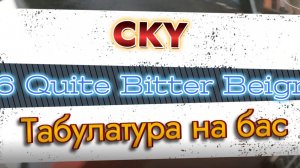 CKY - 96 Quite Bitter Beigns (бас)  \ Видеоурок, табы, таб, ноты, аккорды, обучение
