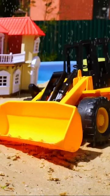 Гроза начинается! Строительная техника спасается ⛈️🚜 #игрушки #машинки #длядетей