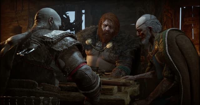 3 God of War Ragnarok - мидгард - бой с Тором