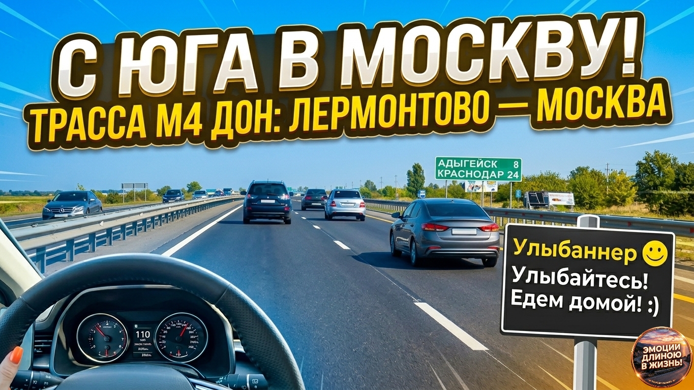М4 "ДОН" // ПЛАТНАЯ ТРАССА С ЮГА В МОСКВУ // Едем Лермонтово-Москва смотреть онлайн