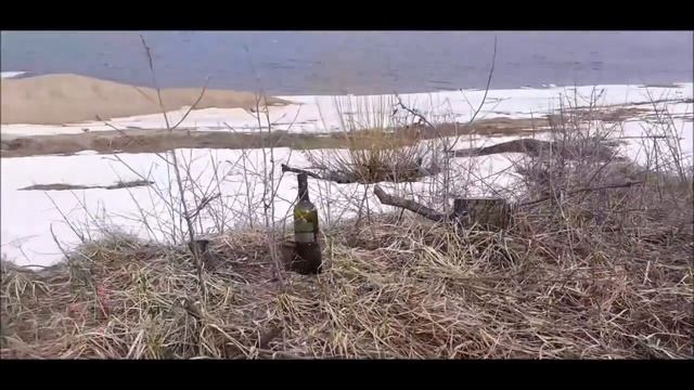 испытываю рогатку на пробиваемость о стекло часть 9